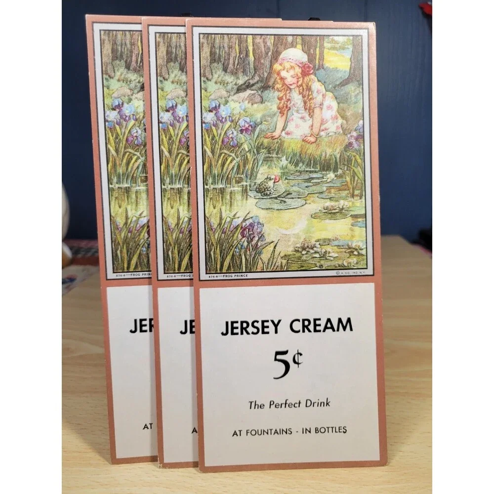 Vintage Lot Of 3 Jersey Cream 5 Cent Soda Ink Blotters